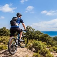 Electric mountain bike day incentive in Porquerolles